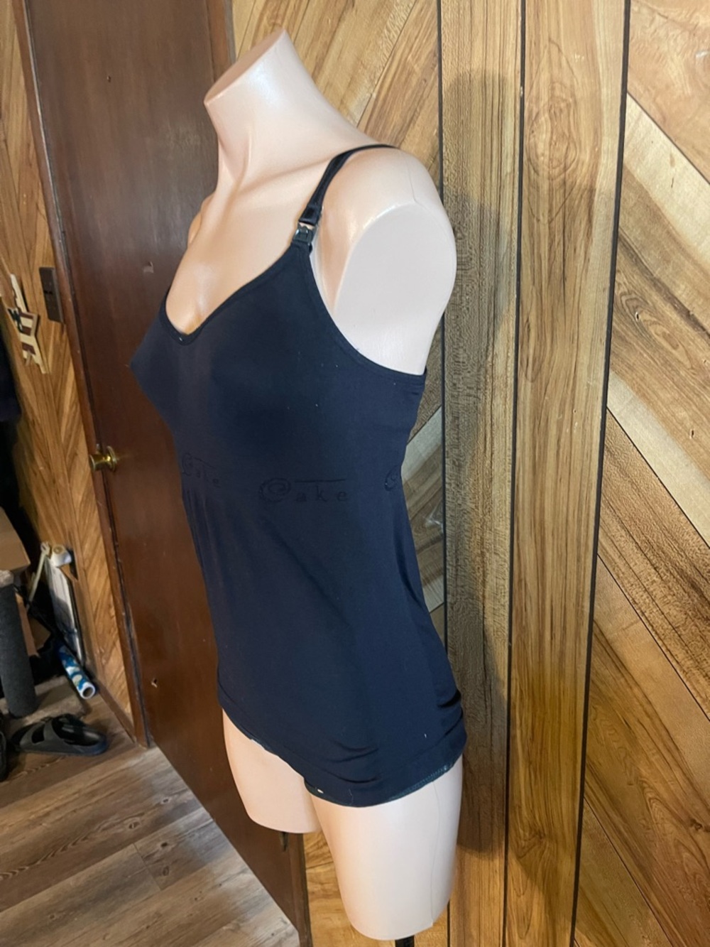 Cake Maternity Toffee Nursing Tank Top Black Shaping Seamless Cami View 6